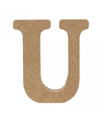 Log15 Thick U Wooden Alphabet Craft Letter Clearance