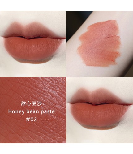 No. 3 Sweetheart Bean Paste Air Matte Lip Glaze