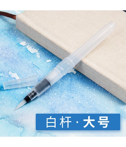 Large - White Rod And White Penbrush Regular Paint Pen
