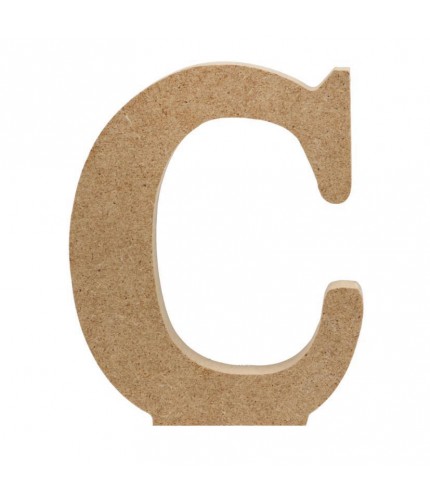 Log15 Thick C Wooden Alphabet Craft Letter