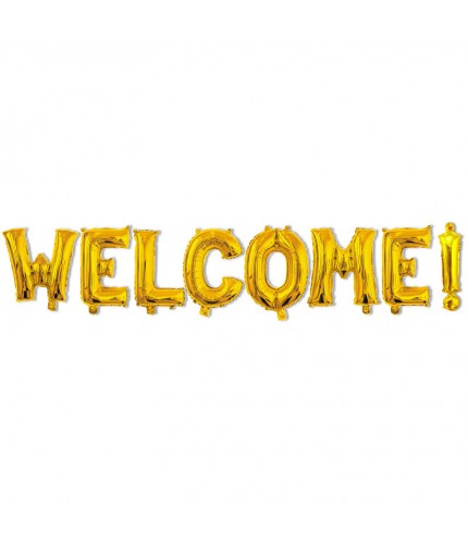 Golden Welcome Foil Balloon Clearance