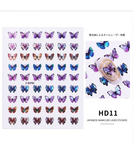 Laser Butterfly Sticker Hd-11 Nail Art Stickers Clearance