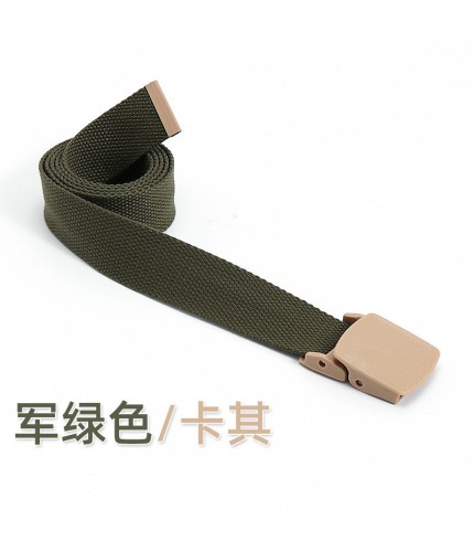 Army Green (Khaki Buckle) length (Cm) 120Cm Solid color macaron belt Clearance