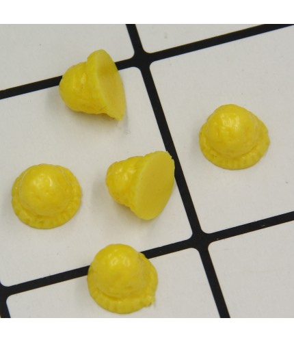 12# Yellow Ice Cream Ball Resin Miniature Craft Supplies