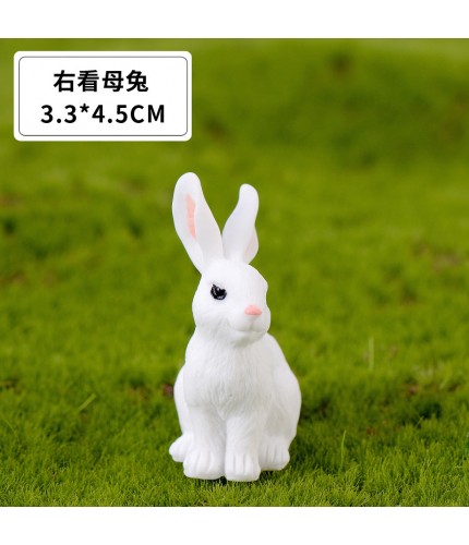 Right Looking Female Rabbit Micro Landscape Miniature Craft Supplies