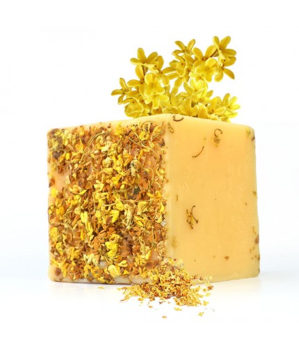 Square Osmanthus Shrink Wrapped Floral Essential Oil Soap