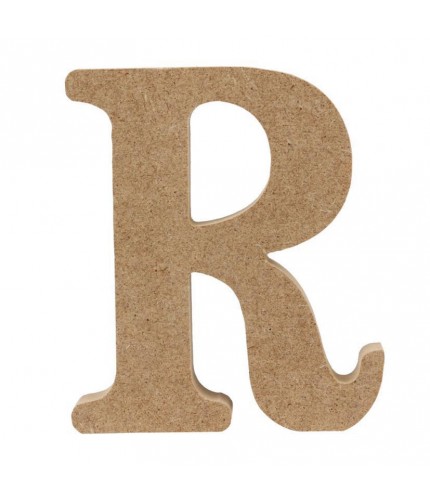 Log15 Thick R Wooden Alphabet Craft Letter
