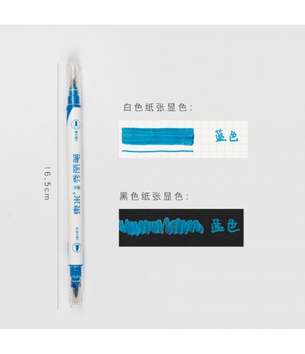 Refill Blue Metallic Double Head Pen