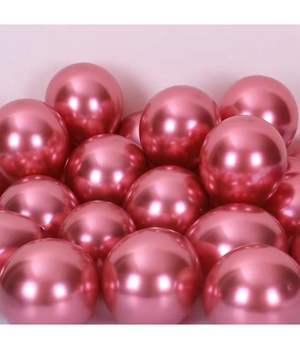 10 Inch Red (50 pcs) Metallic Balloon Pack