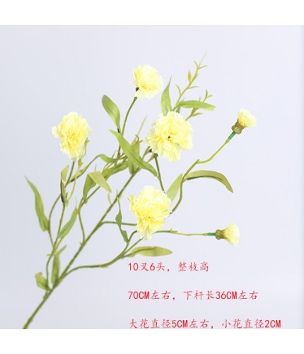 Yellow Artificial small dianthus silk flower Clearance