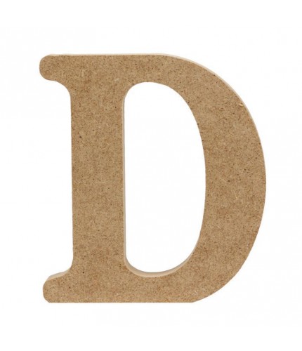 Log15 Thick D Wooden Alphabet Craft Letter