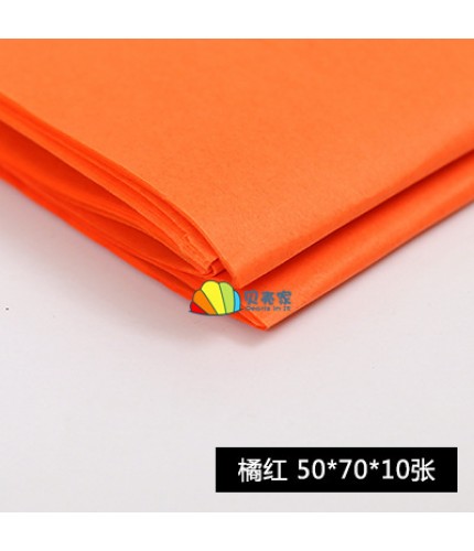10 Sheets Of Orange - Tissue Paper Tissue Paper