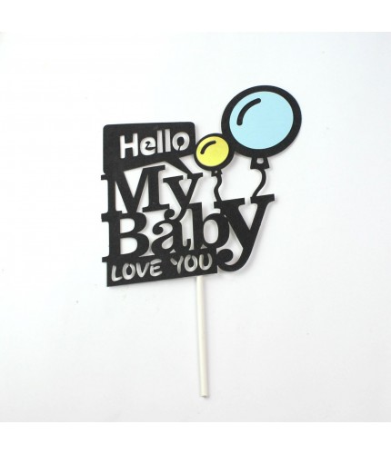 Blue Balloon Baby Cake Topper Clearance
