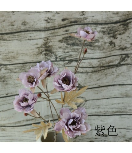 6 Peony Purple Artificial Flower Clearance