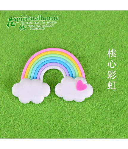 No 10 Peach Heart Rainbow Micro Landscape Miniature Craft Supplies