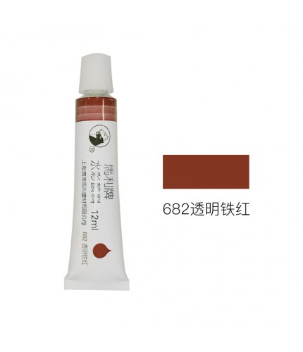 - 682 Transparent Iron Red Maries Classic Watercolour 12Ml