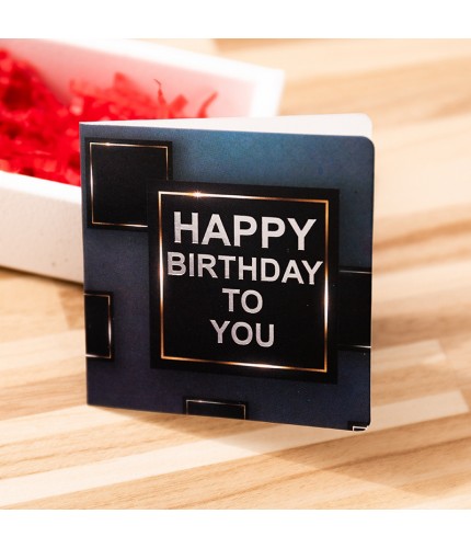 24 Happy Birthday Small Bronzing Greeting Card