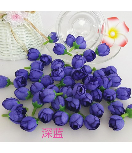 Dark Blueabout 1.5-2Cm In Diameter Artificial Rose Bud Clearance