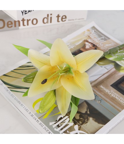 Yellow Mini Lilly Artificial Flower