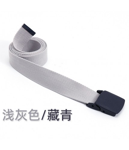 Light Gray (Navy Button) length (Cm) 120Cm Solid color macaron belt