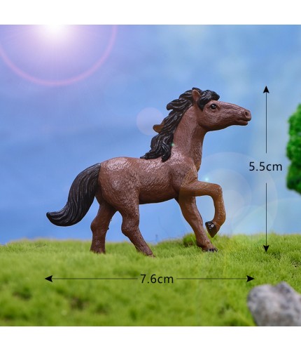 Maroon Horse Micro Landscape Miniature Craft Supplies Clearance