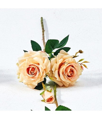 Champagne 7 heads of Venice rose Artificial Flower Clearance