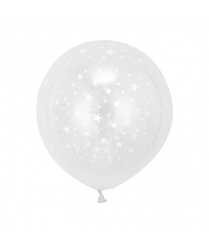Transparent White Pentagram Latex Balloon