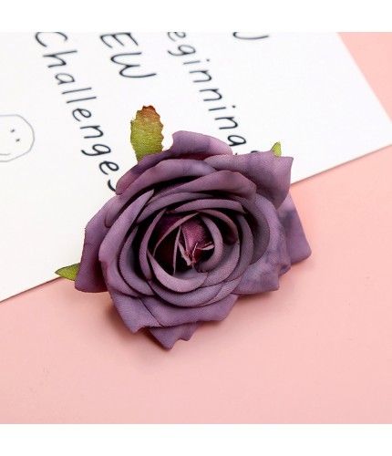 Dark Purple Artificial European Rose
