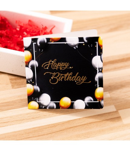 7 Happy Birthday Small Bronzing Greeting Card