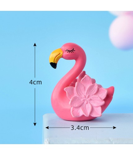 Pink Flowerromantic Flamingo Micro Landscape Miniature Craft Supplies
