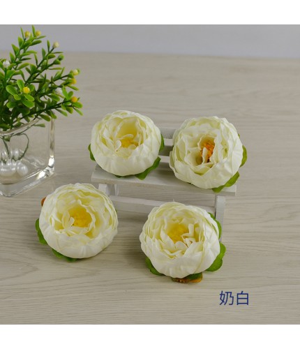 Milky Whiteabout 5.5Cm In Diameter Artificial Peony Head