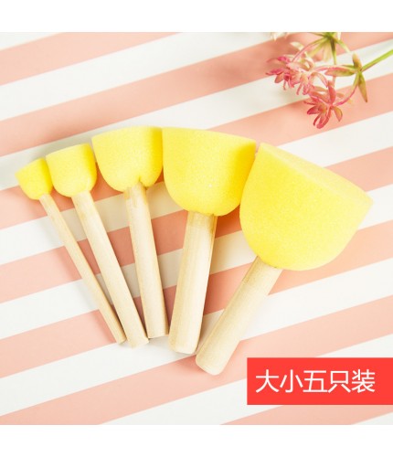 Yellow Mushroom Dots5 Packsbrush Red Kids Craft Paint Supplies Clearance