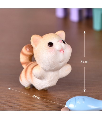 Yellow Cat No 3 Micro Landscape Miniature Craft Supplies Clearance