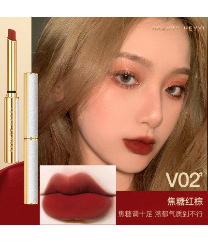 V02# Caramel Red Brown HEYXI Lipstick