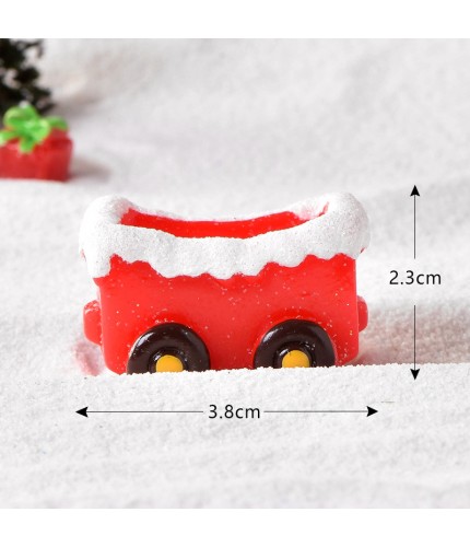 New Christmas Car Christmas Train Series Micro Landscape Miniature Craft Supplies Clearance