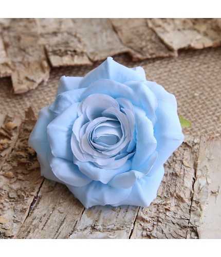 Light Blue Artificial Rose Head