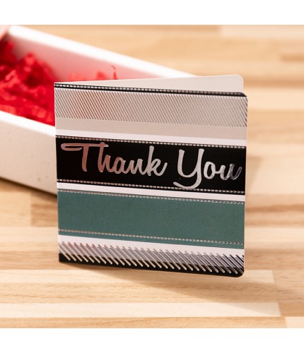 21 Thank You Card Small Bronzing Greeting Card