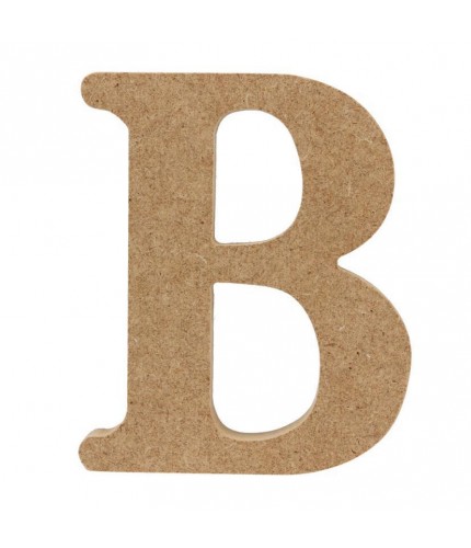 Log15 Thick B Wooden Alphabet Craft Letter