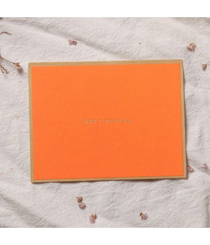Orange Best Wishes Greeting Card