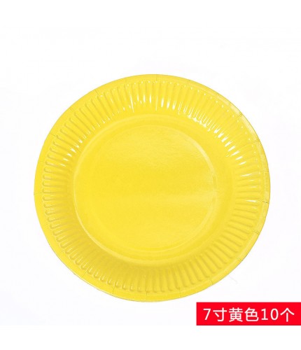 7 Inch Yellow 10 Kids Craft Paper Plate