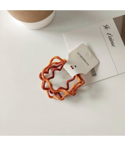 Orange Wave 4 Pieces Hair Bands Clearance
