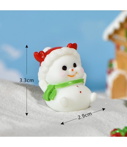 6 Lying Snowman Embrace Christmas Collection Craft Miniatures Clearance