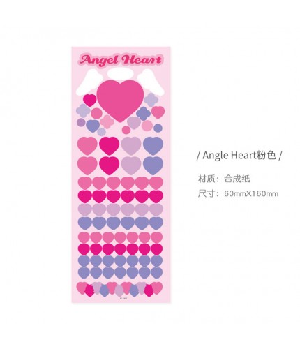 Angle Heart Pink Sticker Sheet Clearance