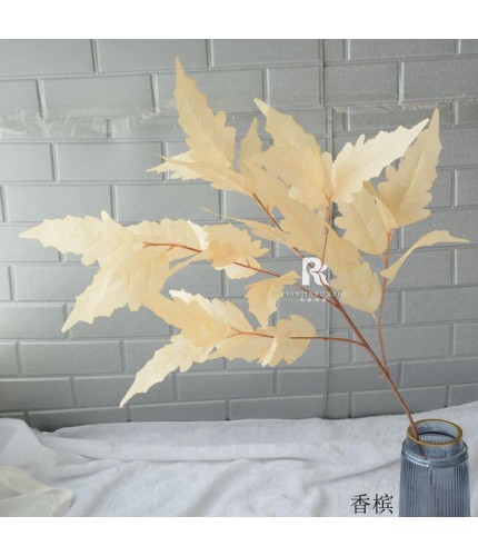 Single Hazelnut Leaf Artificial Flower Stem