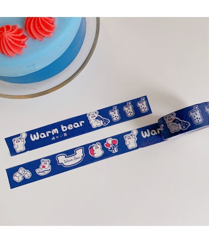 1# Dark Blue Bear Washi Tape