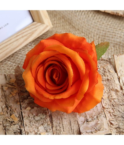 Orange Artificial Rose Head