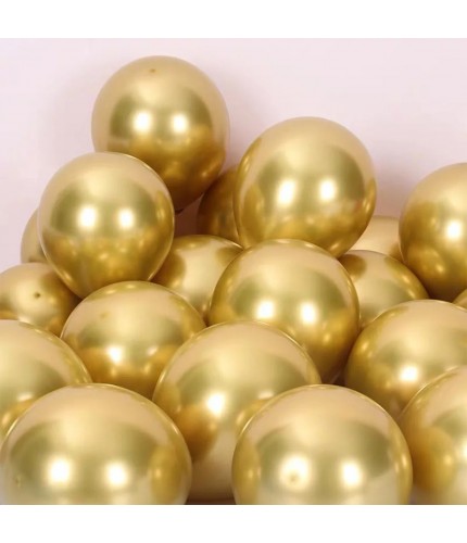 10-Inch Gold (50 pcs) Metallic Balloon Pack Clearance