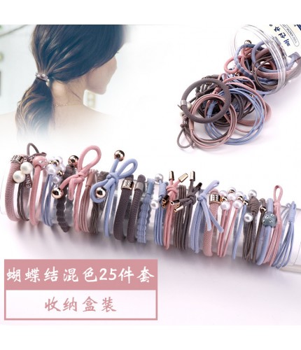 22# Bowknot Mixed 25-Piece Set Hair Bands Clearance