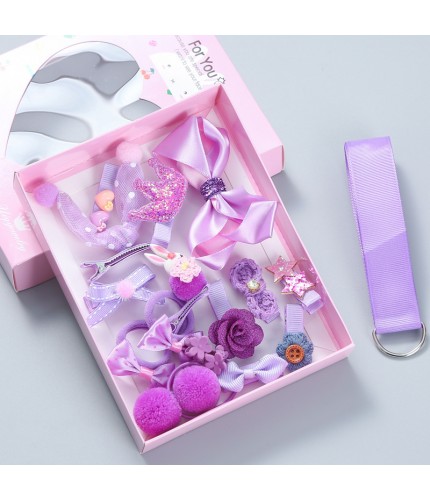 05# Soft Box-Purple Hair Accessories Kids Set Clearance