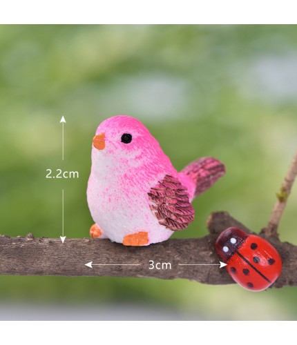 Pink Bird Micro Landscape Miniature Craft Supplies